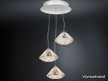 ARABESQUE DIAMOND - LED steel pendant lamp with crystals _ VGnewtrend