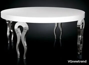 SILHOUETTE - Lacquered round steel living room table _ VGnewtrend