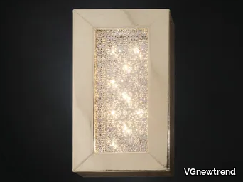 ARRAS RECTANGULAR - Eco-leather wall lamp with crystals _ VGnewtrend