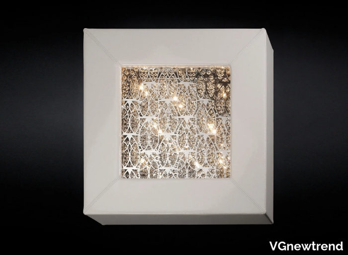 ARRAS SQUARE - Leather wall light with crystals _ VGnewtrend