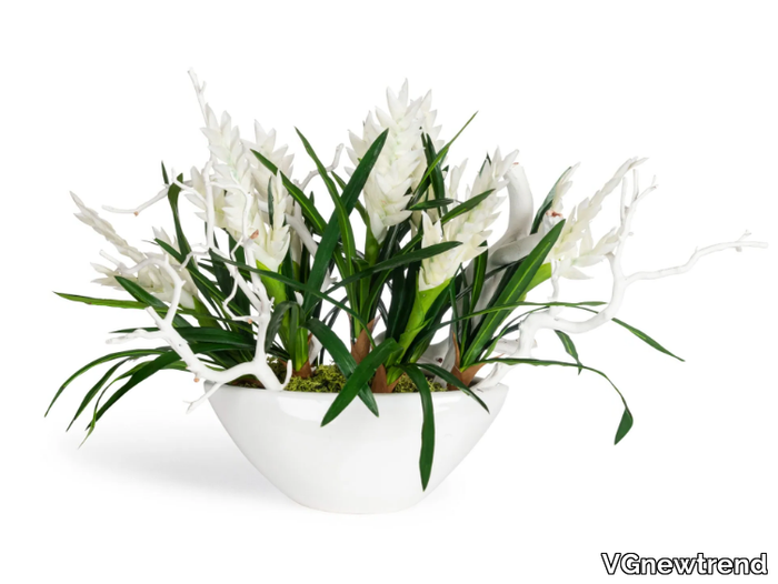 SHIP BROMELIA - Floral composition with ceramic vase _ VGnewtrend