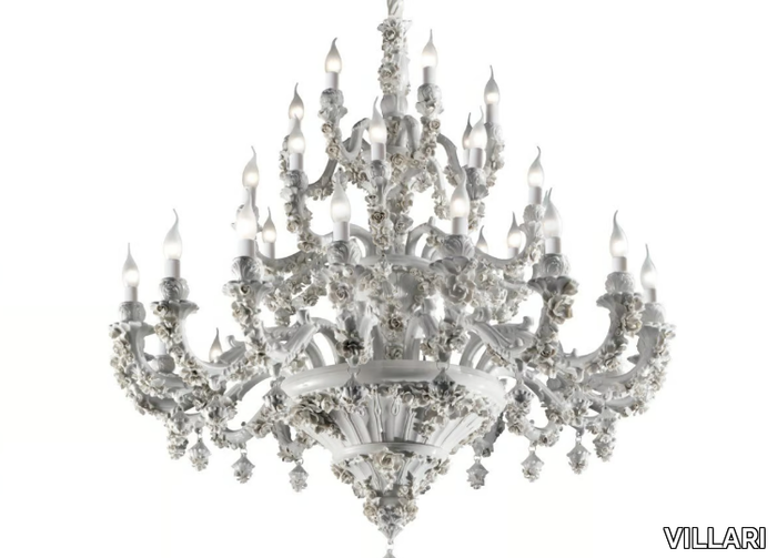 LOUIS XIV - 36 LIGHT - Handmade porcelain chandelier _ VILLARI