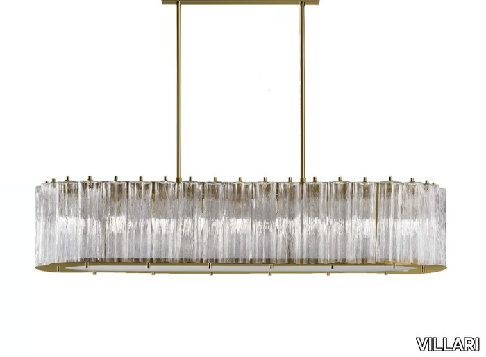 DRUM OVAL 9 - Murano glass pendant lamp _ VILLARI