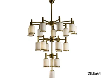 GILDA - Porcelain chandelier with brass structure _ VILLARI