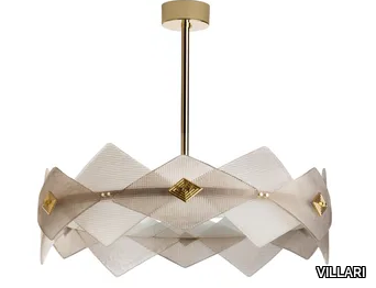 ROMBO - Suspension lamp in Murano glass and porcelain _ VILLARI