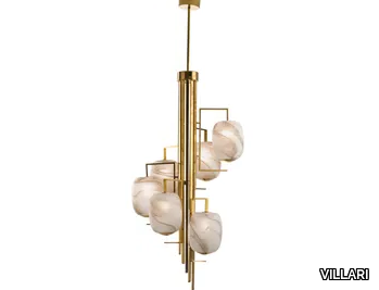 ROMA - Suspension lamp in brass and Murano glass _ VILLARI