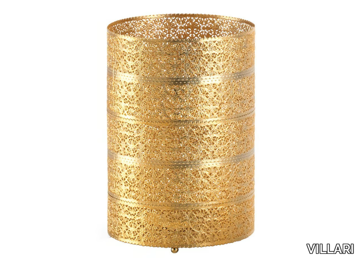 MARBELLA - Brass bathroom waste bin _ VILLARI