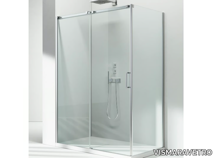 GLISS DQ+DF - Glass shower cabin with sliding door _ VISMARAVETRO