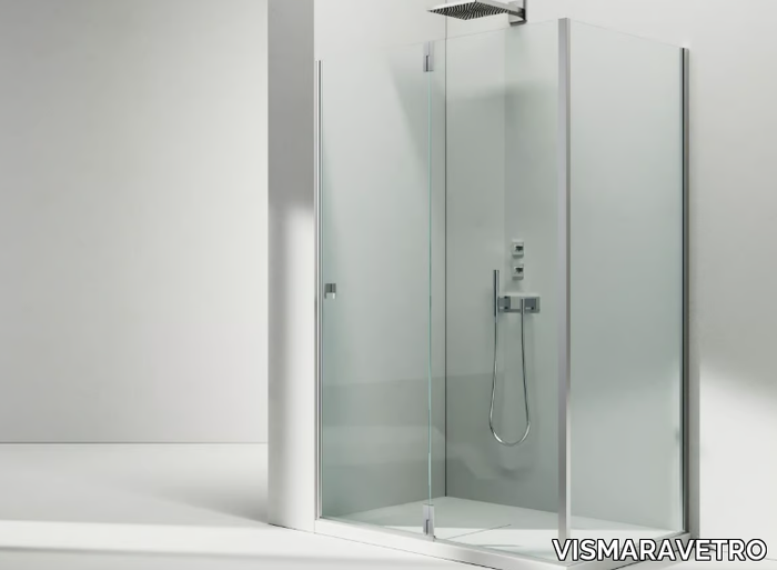 SUPERSINTESI XN+XG - Glass shower cabin with hinged door _ VISMARAVETRO