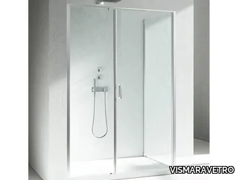 LINEA L2+LG - Corner custom tempered glass shower cabin _ VISMARAVETRO