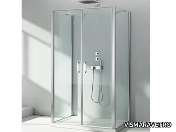 LINEA LG+LB+LG - Rectangular custom tempered glass shower cabin _ VISMARAVETRO