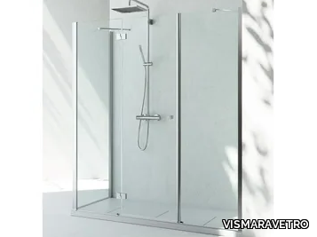 SINTESI SM+SG - Corner custom tempered glass shower cabin _ VISMARAVETRO