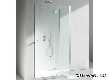 SINTESI SN+SG - Corner custom tempered glass shower cabin _ VISMARAVETRO