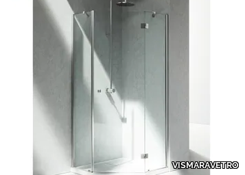 SINTESI TRS - Corner custom tempered glass shower cabin _ VISMARAVETRO