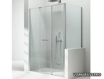 REPLAY RM+RV - Tempered glass shower cabin with folding door _ VISMARAVETRO