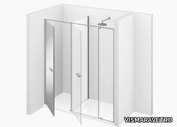 TWIN T20 - Custom shower cabin with hinged door _ VISMARAVETRO