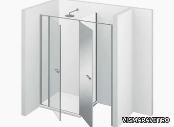 TWIN T41 - Niche shower cabin with storage container _ VISMARAVETRO