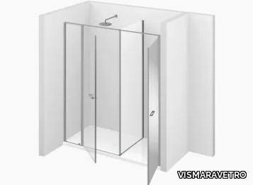 TWIN W21 - Niche shower cabin with storage container _ VISMARAVETRO