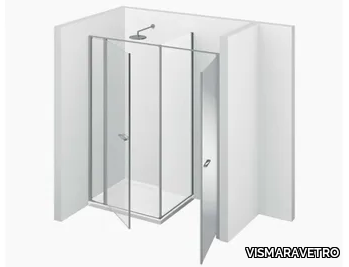 TWIN W41 - Niche custom tempered glass shower cabin _ VISMARAVETRO