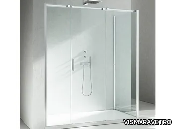 GLISS D3+DG - Corner rectangular glass shower cabin with sliding door _ VISMARAVETRO