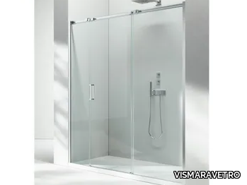 GLISS D3 - Niche rectangular glass shower cabin with sliding door _ VISMARAVETRO