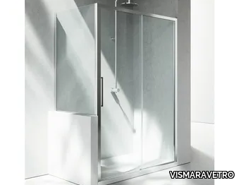 SERIE 7000 ZN+ZP - Corner custom shower cabin with sliding door _ VISMARAVETRO