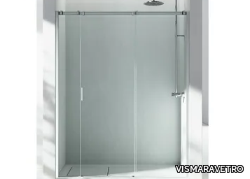 SERIE 8000 C3 - Niche crystal shower cabin with sliding door _ VISMARAVETRO