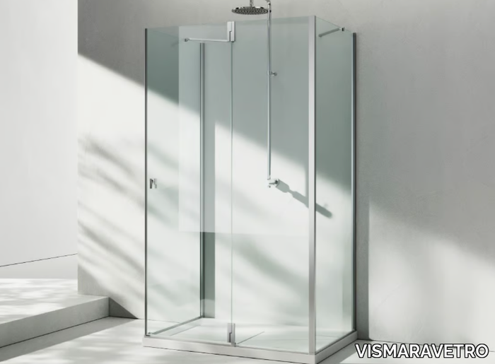 SUPERSINTESI XF+XA+XG - Glass shower cabin with hinged door _ VISMARAVETRO