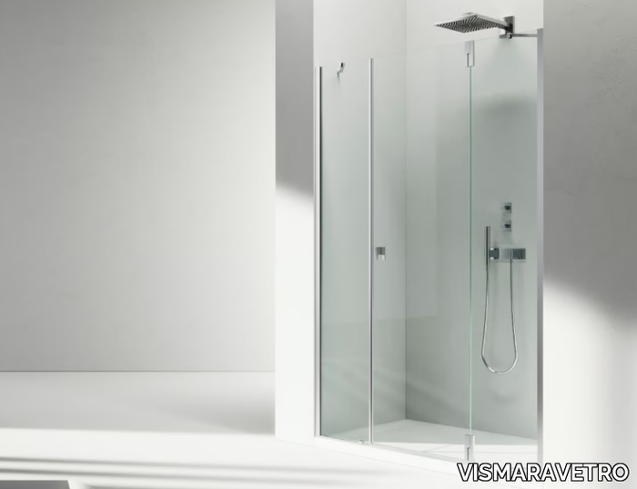 SUPERSINTESI XM - Glass shower cabin with hinged door _ VISMARAVETRO