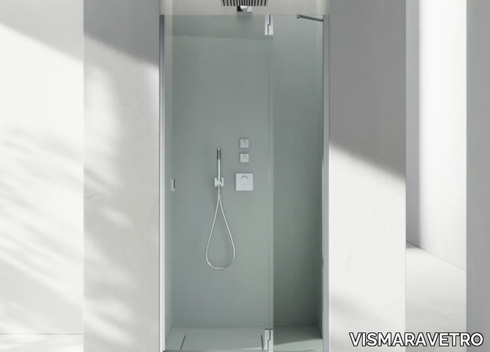 SUPERSINTESI XN - Glass shower cabin with hinged door _ VISMARAVETRO