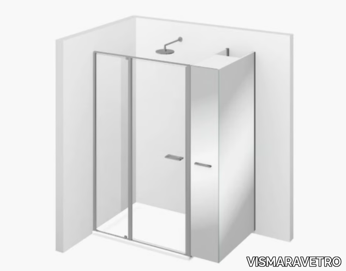 TWIN TZ+TW - Corner shower cabin with hinged door _ VISMARAVETRO