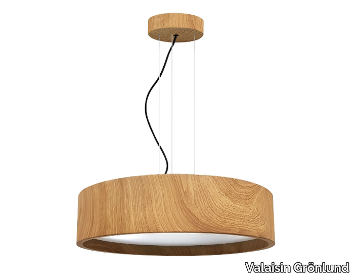 OAK - LED steel pendant lamp with wood effect _ Valaisin Grönlund