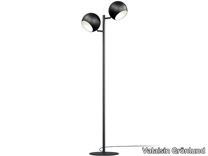 ROUND DOUBLE - Adjustable metal floor lamp _ Valaisin Grönlund