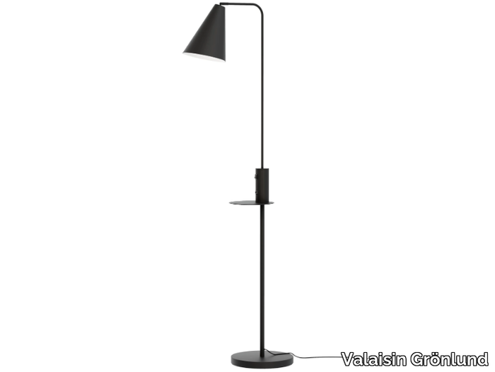 VIGO USB - Metal floor lamp with USB _ Valaisin Grönlund