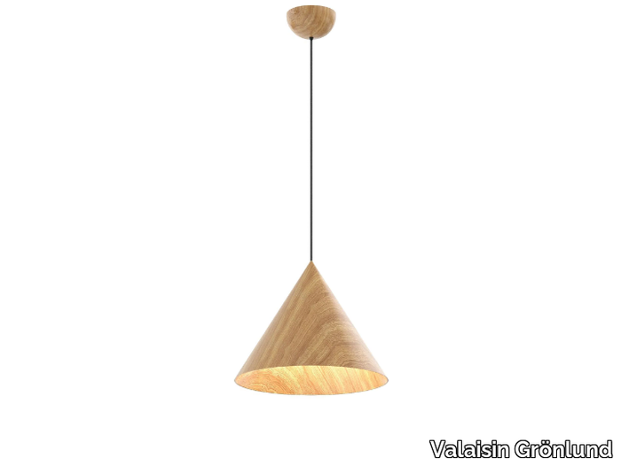 WOODSTOCK - Wood-coloured metal pendant lamp _ Valaisin Grönlund