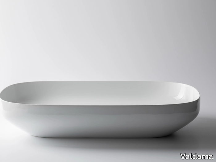 TOP - Countertop rectangular ceramic washbasin _ Valdama