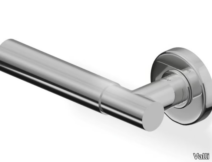 H5015 K2 - Stainless steel door handle on rose _ Valli