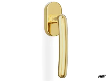 H163 SARISSA - Brass window handle on rose _ Valli