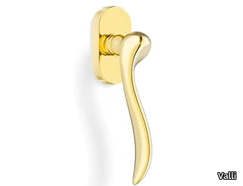 H165 GERMANA - Brass window handle on rose _ Valli