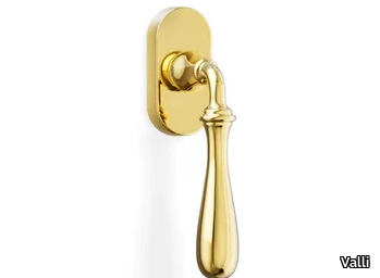 H1004 ANTARES - Brass window handle on rose _ Valli