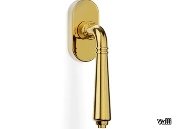 H1037 TESEO - Brass window handle on rose _ Valli