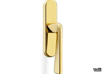 H1039 FEDRA - Brass window handle on back plate _ Valli