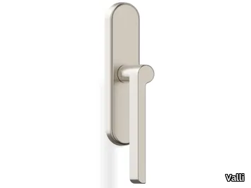 H1054 W.W. - Brass window handle on back plate _ Valli