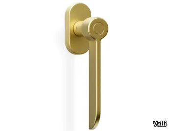 H382 CCD - Brass window handle on rose _ Valli