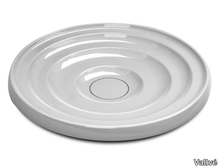 DROP - Countertop round resin washbasin _ Vallvé