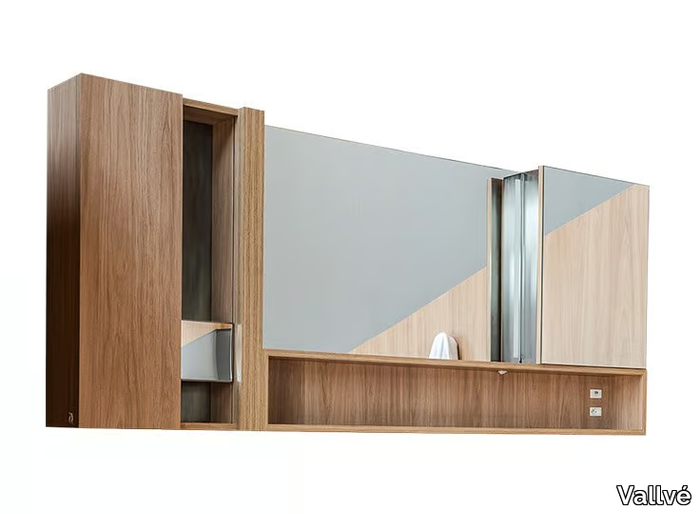 MINERAL - Wall-mounted bathroom mirror with cabinet _ Vallvé