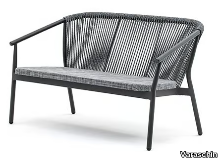 SMART - 2 seater powder coated aluminium garden sofa _ Varaschin