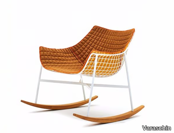 SUMMER SET - Rocking garden steel easy chair _ Varaschin