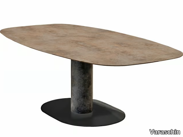 BIG - Oval steel garden table _ Varaschin