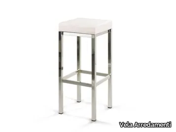 SG-BUILDING-1 - Upholstered barstool with footrest _ Vela Arredamenti